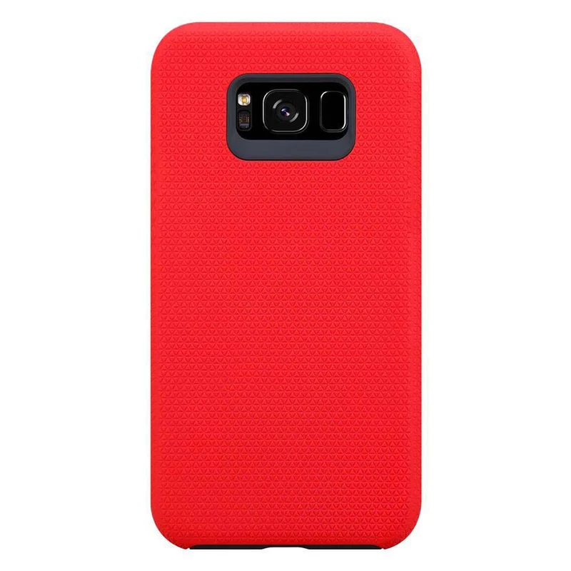 Cadorabo Hülle kompatibel mit Samsung Galaxy S8 PLUS Outdoor Hybrid Schutzhülle mit extra Grip Anti Rutsch Oberfläche im Triangle Design aus Silikon und Kunststoff