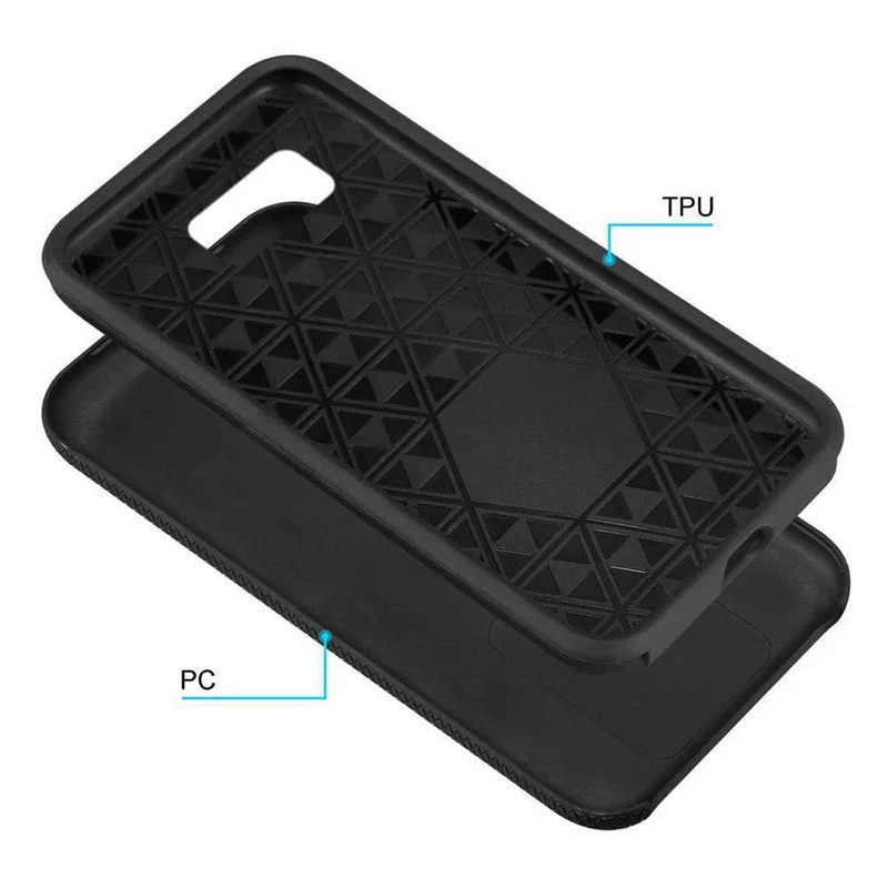 Cadorabo Hülle kompatibel mit Samsung Galaxy S8 Outdoor Hybrid Schutzhülle mit extra Grip Anti Rutsch Oberfläche im Triangle Design aus Silikon und Kunststoff