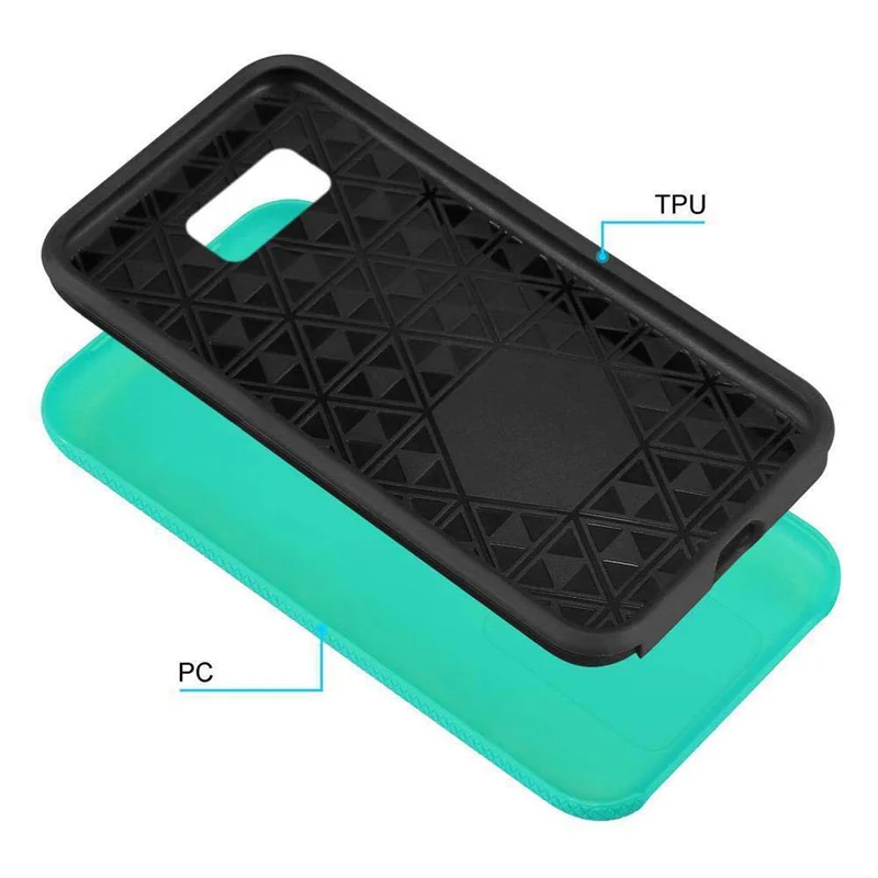 Cadorabo Hülle kompatibel mit Samsung Galaxy S8 Outdoor Hybrid Schutzhülle mit extra Grip Anti Rutsch Oberfläche im Triangle Design aus Silikon und Kunststoff