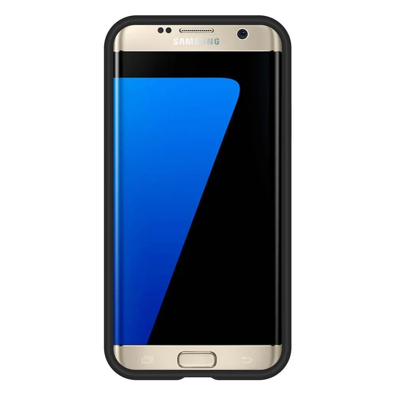 Cadorabo Hülle kompatibel mit Samsung Galaxy S7 EDGE Outdoor Hybrid Schutzhülle mit extra Grip Anti Rutsch Oberfläche im Triangle Design aus Silikon und Kunststoff