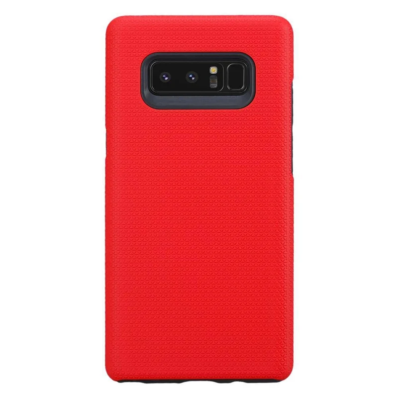 Cadorabo Hülle kompatibel mit Samsung Galaxy NOTE 8 Outdoor Hybrid Schutzhülle mit extra Grip Anti Rutsch Oberfläche im Triangle Design aus Silikon und Kunststoff