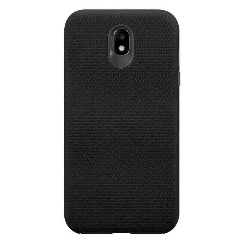 Cadorabo Hülle kompatibel mit Samsung Galaxy J7 2017 / J7 PRO Outdoor Hybrid Schutzhülle mit extra Grip Anti Rutsch Oberfläche im Triangle Design aus Silikon und Kunststoff