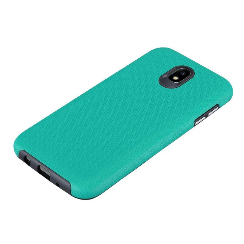 Cadorabo Hülle kompatibel mit Samsung Galaxy J7 2017 / J7 PRO Outdoor Hybrid Schutzhülle mit extra Grip Anti Rutsch Oberfläche im Triangle Design aus Silikon und Kunststoff