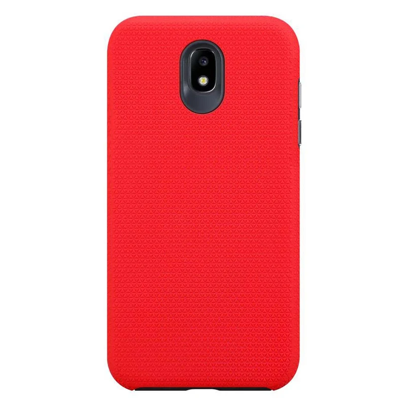 Cadorabo Hülle kompatibel mit Samsung Galaxy J7 2017 / J7 PRO Outdoor Hybrid Schutzhülle mit extra Grip Anti Rutsch Oberfläche im Triangle Design aus Silikon und Kunststoff
