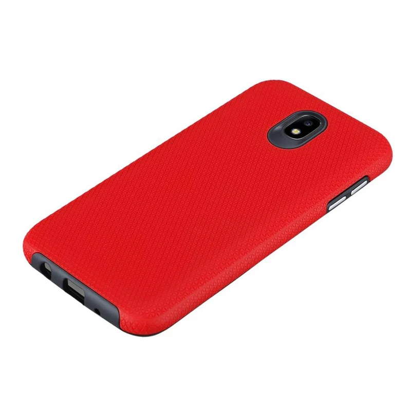 Cadorabo Hülle kompatibel mit Samsung Galaxy J5 2017 / J5 PRO Outdoor Hybrid Schutzhülle mit extra Grip Anti Rutsch Oberfläche im Triangle Design aus Silikon und Kunststoff