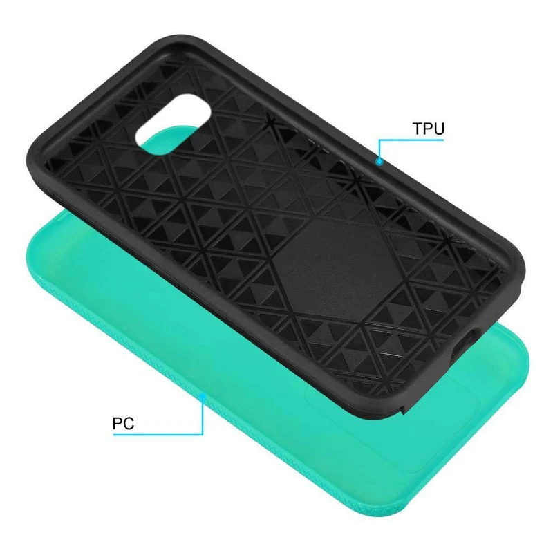 Cadorabo Hülle kompatibel mit Samsung Galaxy A5 2017 Outdoor Hybrid Schutzhülle mit extra Grip Anti Rutsch Oberfläche im Triangle Design aus Silikon und Kunststoff