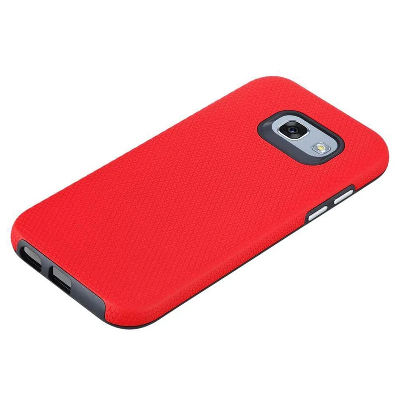 Cadorabo Hülle kompatibel mit Samsung Galaxy A5 2017 Outdoor Hybrid Schutzhülle mit extra Grip Anti Rutsch Oberfläche im Triangle Design aus Silikon und Kunststoff