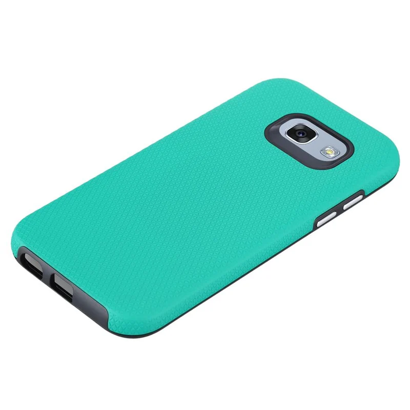 Cadorabo Hülle kompatibel mit Samsung Galaxy A3 2017 Outdoor Hybrid Schutzhülle mit extra Grip Anti Rutsch Oberfläche im Triangle Design aus Silikon und Kunststoff