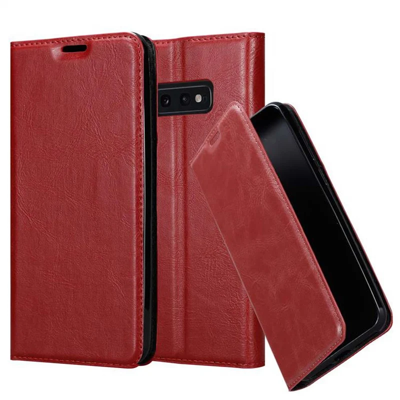 Cadorabo Hülle kompatibel mit Samsung Galaxy S10e Schutzhülle mit Magnetverschluss, Standfunktion und Kartenfach