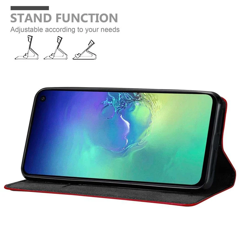 Cadorabo Hülle kompatibel mit Samsung Galaxy S10e Schutzhülle mit Magnetverschluss, Standfunktion und Kartenfach