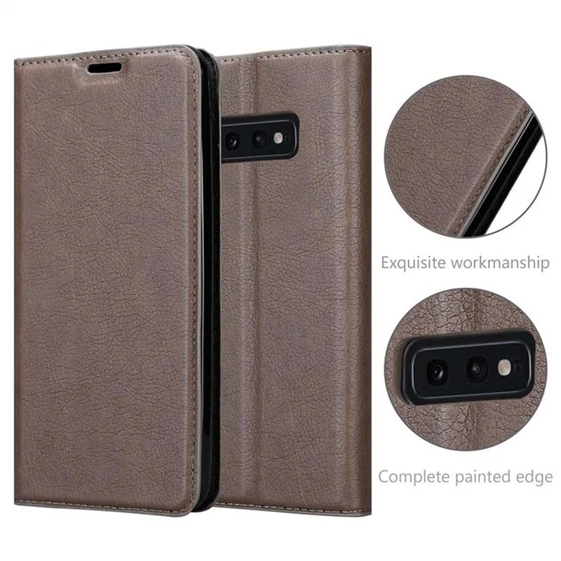 Cadorabo Hülle kompatibel mit Samsung Galaxy S10e Schutzhülle mit Magnetverschluss, Standfunktion und Kartenfach