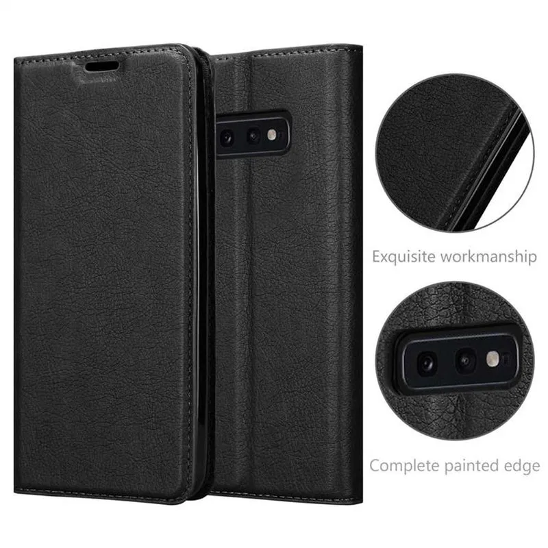 Cadorabo Hülle kompatibel mit Samsung Galaxy S10e Schutzhülle mit Magnetverschluss, Standfunktion und Kartenfach