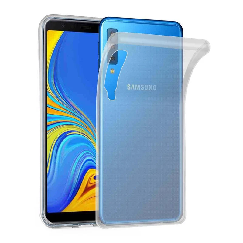 Cadorabo Hülle kompatibel mit Samsung Galaxy A7 2018 Schutzhülle aus flexiblem TPU Silikon