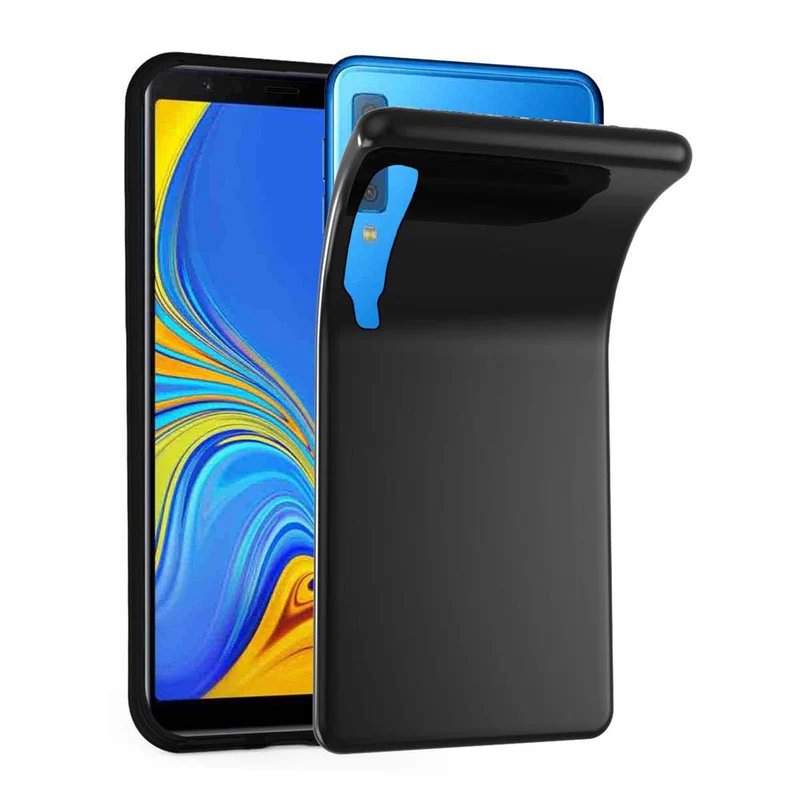 Cadorabo Hülle kompatibel mit Samsung Galaxy A7 2018 Schutzhülle aus flexiblem TPU Silikon