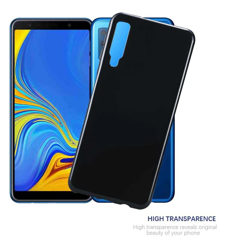 Cadorabo Hülle kompatibel mit Samsung Galaxy A7 2018 Schutzhülle aus flexiblem TPU Silikon