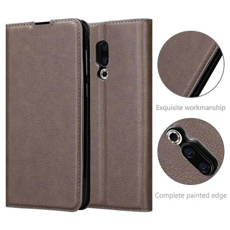 Cadorabo Hülle kompatibel mit MEIZU 16 Schutzhülle mit Magnetverschluss, Standfunktion und Kartenfach
