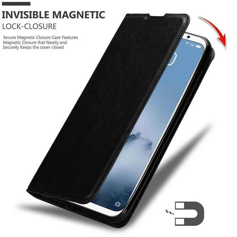 Cadorabo Hülle kompatibel mit MEIZU 16 Schutzhülle mit Magnetverschluss, Standfunktion und Kartenfach