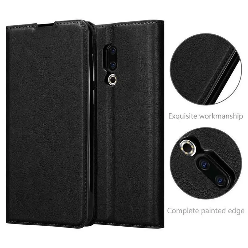 Cadorabo Hülle kompatibel mit MEIZU 16 Schutzhülle mit Magnetverschluss, Standfunktion und Kartenfach