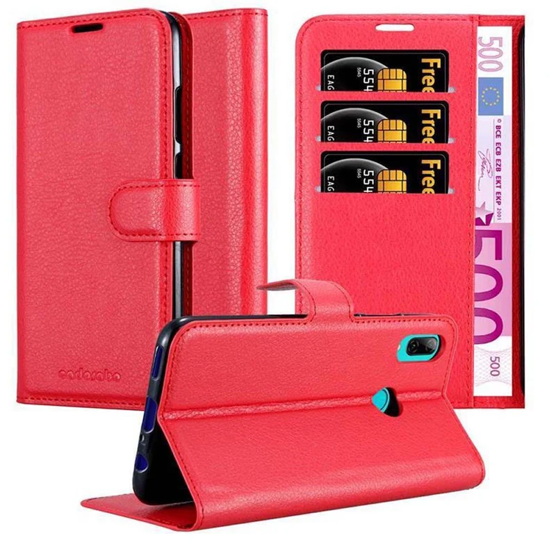 Cadorabo Hülle kompatibel mit Honor 10 LITE / Huawei P SMART 2019 Schutzhülle mit Magnetverschluss, Standfunktion und Kartenfach