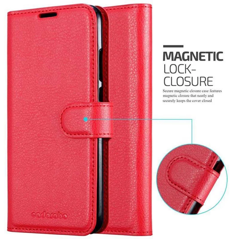 Cadorabo Hülle kompatibel mit Honor 10 LITE / Huawei P SMART 2019 Schutzhülle mit Magnetverschluss, Standfunktion und Kartenfach