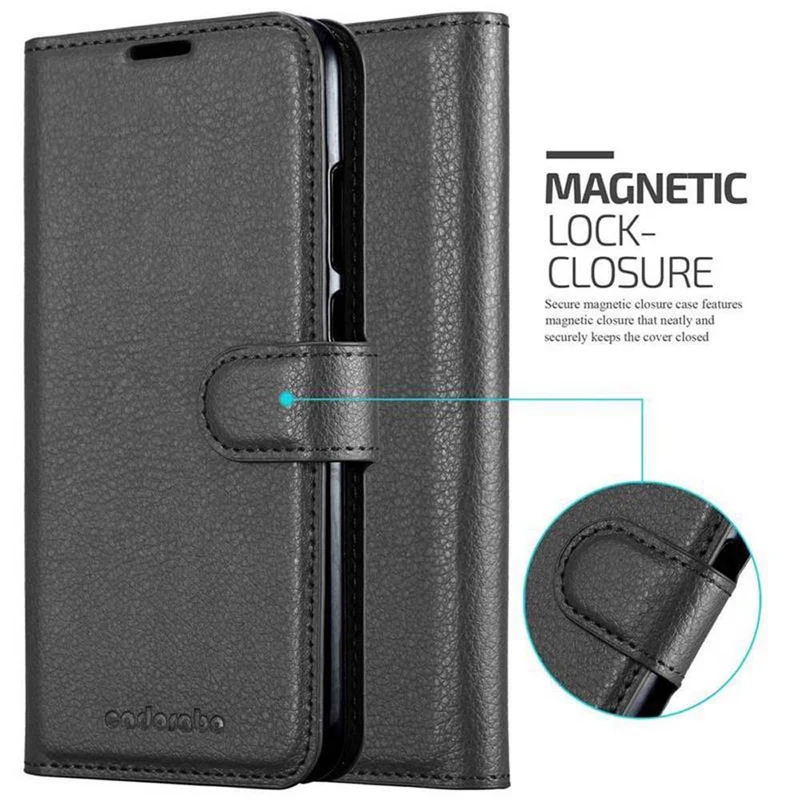 Cadorabo Hülle kompatibel mit Honor 10 LITE / Huawei P SMART 2019 Schutzhülle mit Magnetverschluss, Standfunktion und Kartenfach