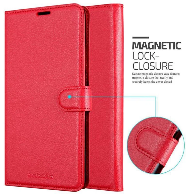 Cadorabo Hülle kompatibel mit Huawei MATE 20 X Schutzhülle mit Magnetverschluss, Standfunktion und Kartenfach