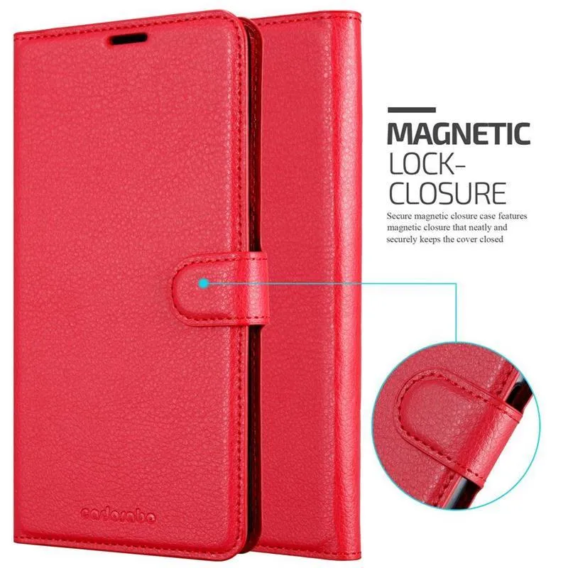 Cadorabo Hülle kompatibel mit Huawei MATE 20 X Schutzhülle mit Magnetverschluss, Standfunktion und Kartenfach