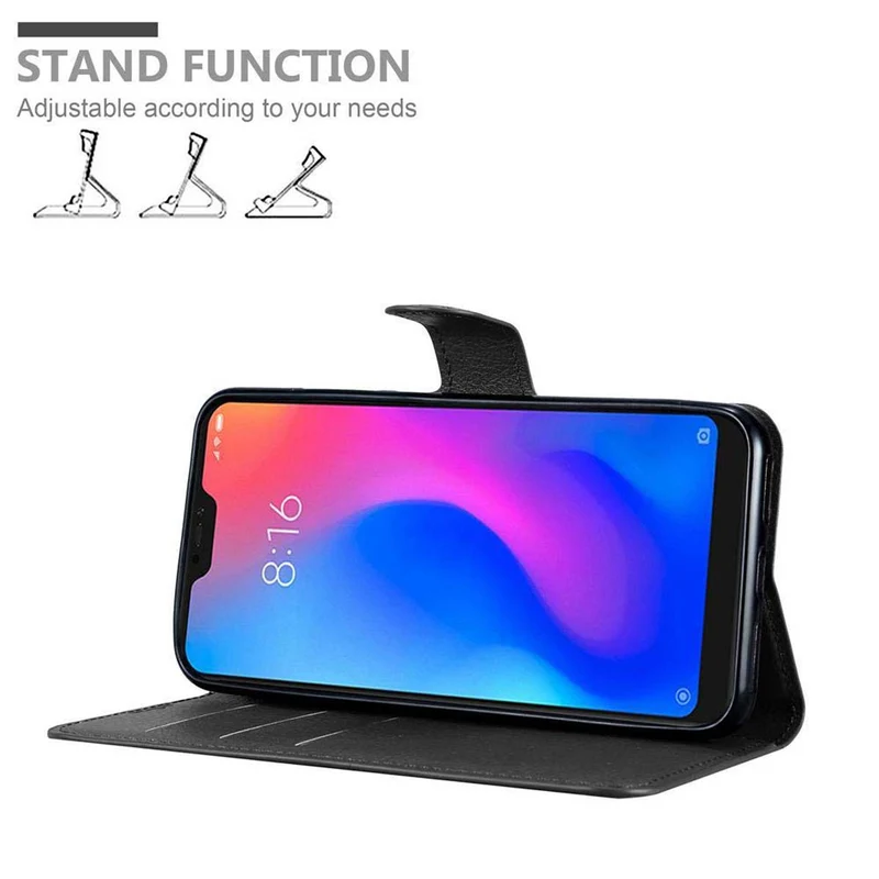 Cadorabo Hülle kompatibel mit Xiaomi Mi A2 LITE / RedMi 6 PRO Schutzhülle mit Magnetverschluss, Standfunktion und Kartenfach