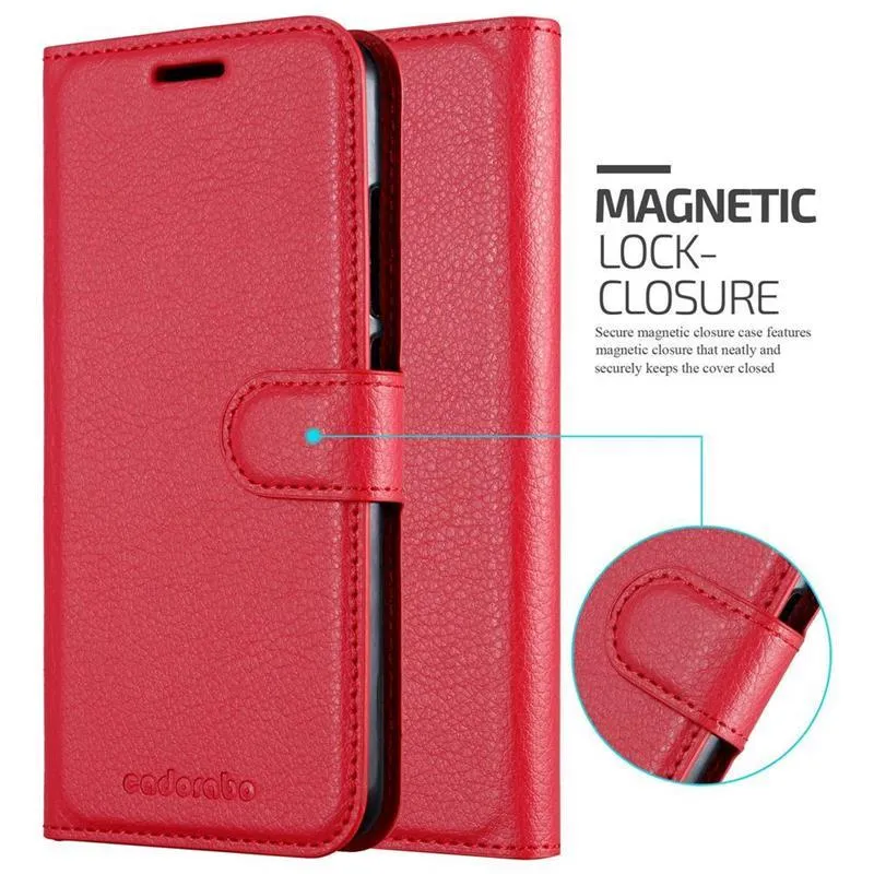 Cadorabo Hülle kompatibel mit Xiaomi RedMi 6A Schutzhülle mit Magnetverschluss, Standfunktion und Kartenfach