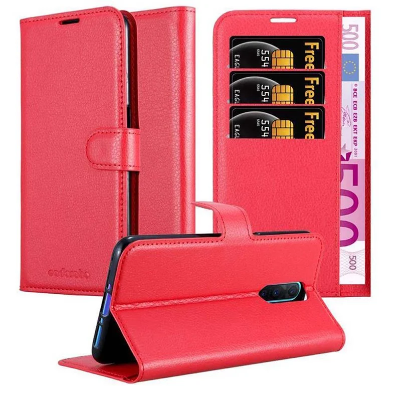 Cadorabo Hülle kompatibel mit Oppo R17 PRO Schutzhülle mit Magnetverschluss, Standfunktion und Kartenfach