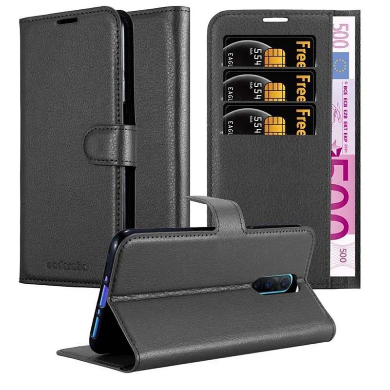 Cadorabo Hülle kompatibel mit Oppo R17 PRO Schutzhülle mit Magnetverschluss, Standfunktion und Kartenfach