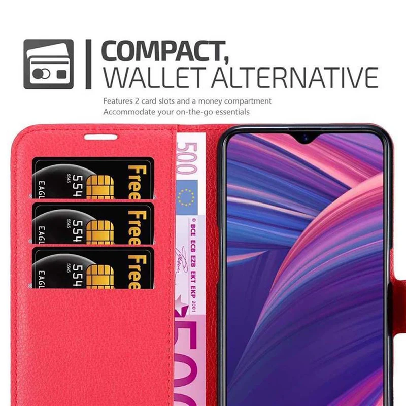 Cadorabo Hülle kompatibel mit Oppo R17 PRO Schutzhülle mit Magnetverschluss, Standfunktion und Kartenfach