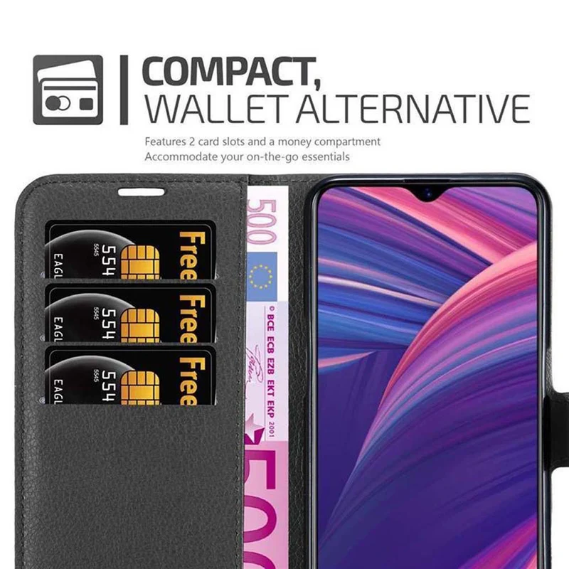 Cadorabo Hülle kompatibel mit Oppo R17 PRO Schutzhülle mit Magnetverschluss, Standfunktion und Kartenfach
