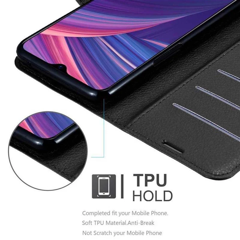 Cadorabo Hülle kompatibel mit Oppo R17 PRO Schutzhülle mit Magnetverschluss, Standfunktion und Kartenfach