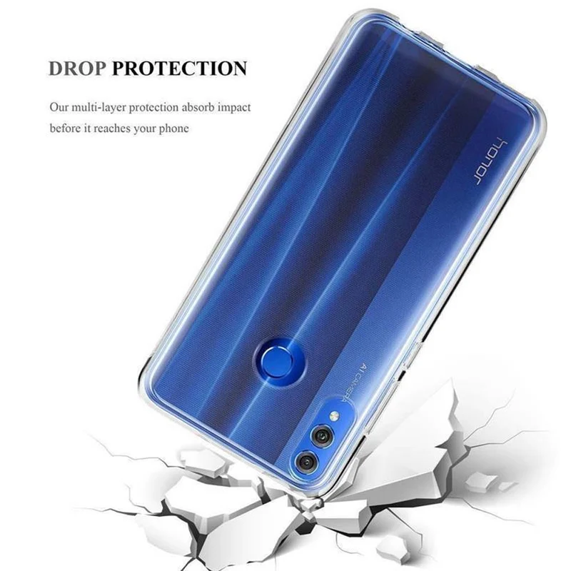 Cadorabo Hülle kompatibel mit Honor 10 LITE / Huawei P SMART 2019 Schutzhülle aus flexiblem TPU Silikon