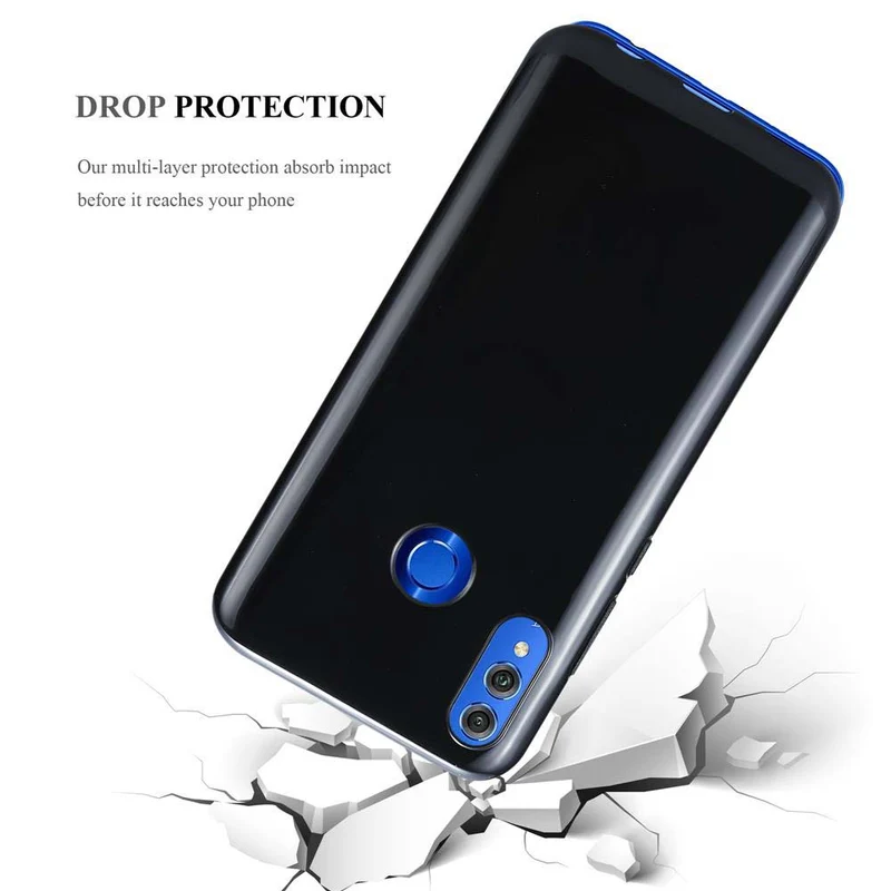 Cadorabo Hülle kompatibel mit Honor 10 LITE / Huawei P SMART 2019 Schutzhülle aus flexiblem TPU Silikon