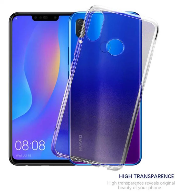 Cadorabo Hülle kompatibel mit Huawei P SMART PLUS 2019 Schutzhülle aus flexiblem TPU Silikon