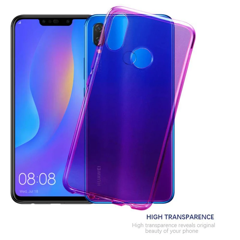 Cadorabo Hülle kompatibel mit Huawei P SMART PLUS 2019 Schutzhülle aus flexiblem TPU Silikon
