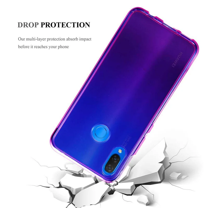 Cadorabo Hülle kompatibel mit Huawei P SMART PLUS 2019 Schutzhülle aus flexiblem TPU Silikon