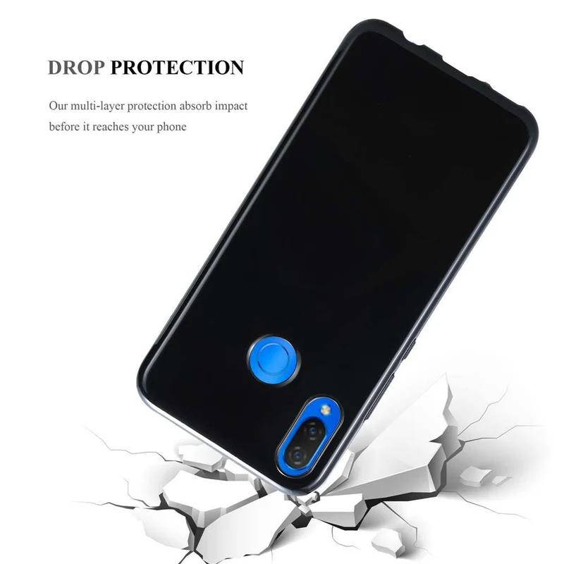 Cadorabo Hülle kompatibel mit Huawei P SMART PLUS 2019 Schutzhülle aus flexiblem TPU Silikon