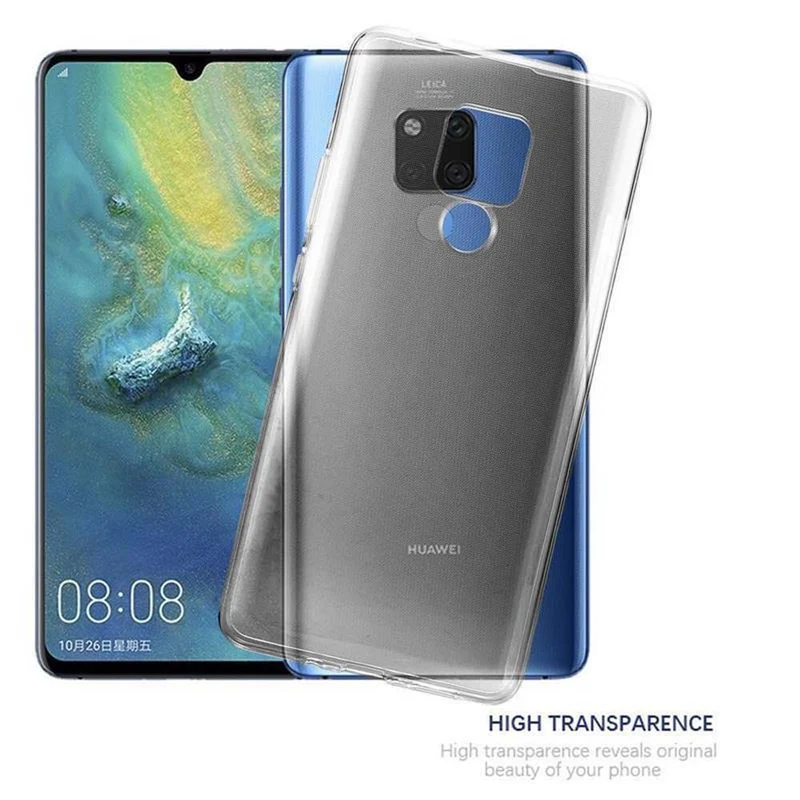 Cadorabo Hülle kompatibel mit Huawei MATE 20 X Schutzhülle aus flexiblem TPU Silikon