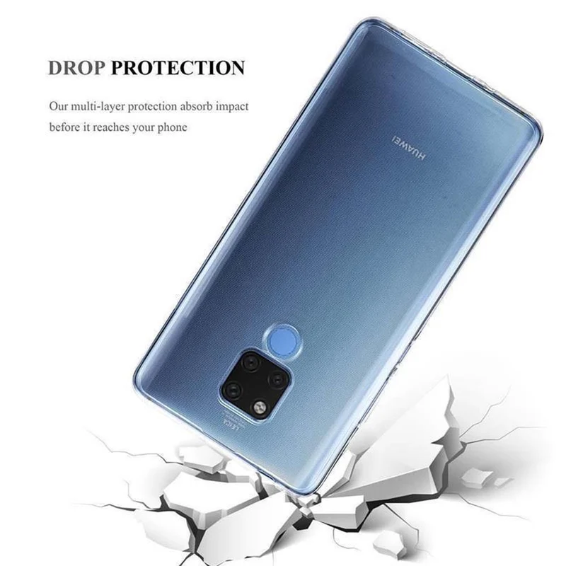 Cadorabo Hülle kompatibel mit Huawei MATE 20 X Schutzhülle aus flexiblem TPU Silikon