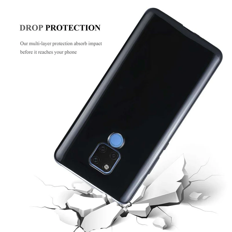 Cadorabo Hülle kompatibel mit Huawei MATE 20 X Schutzhülle aus flexiblem TPU Silikon
