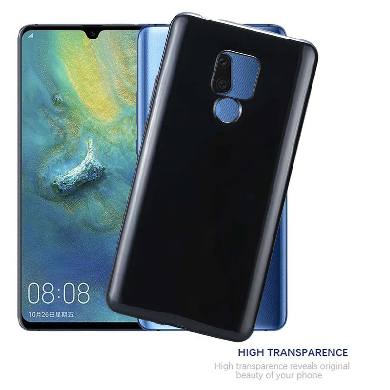 Cadorabo Hülle kompatibel mit Huawei MATE 20 X Schutzhülle aus flexiblem TPU Silikon