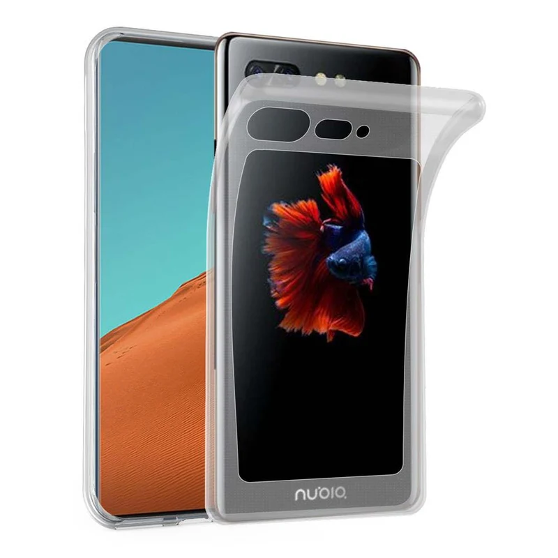 Cadorabo Hülle kompatibel mit ZTE Nubia X Schutzhülle aus flexiblem TPU Silikon