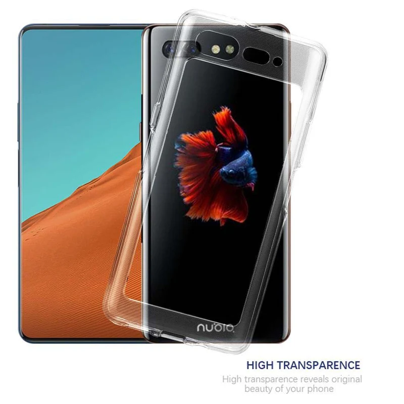 Cadorabo Hülle kompatibel mit ZTE Nubia X Schutzhülle aus flexiblem TPU Silikon