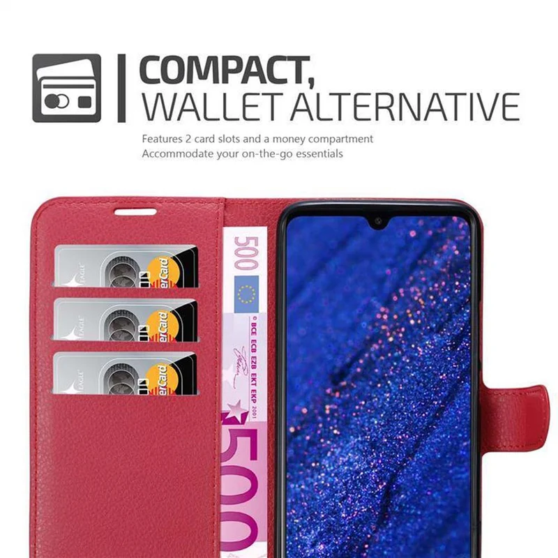 Cadorabo Hülle kompatibel mit Huawei MATE 20 Schutzhülle mit Magnetverschluss, Standfunktion und Kartenfach