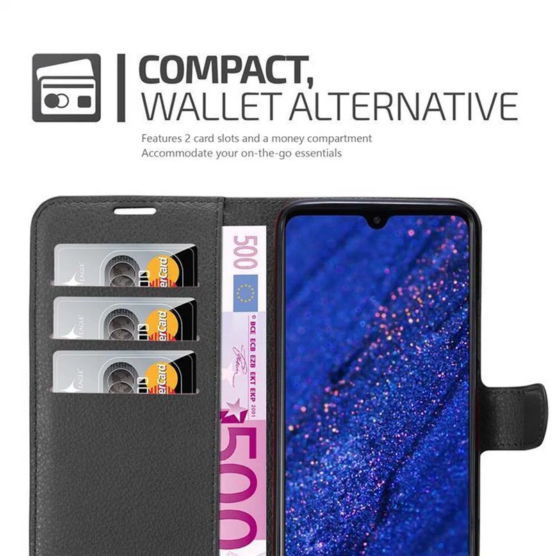 Cadorabo Hülle kompatibel mit Huawei MATE 20 Schutzhülle mit Magnetverschluss, Standfunktion und Kartenfach