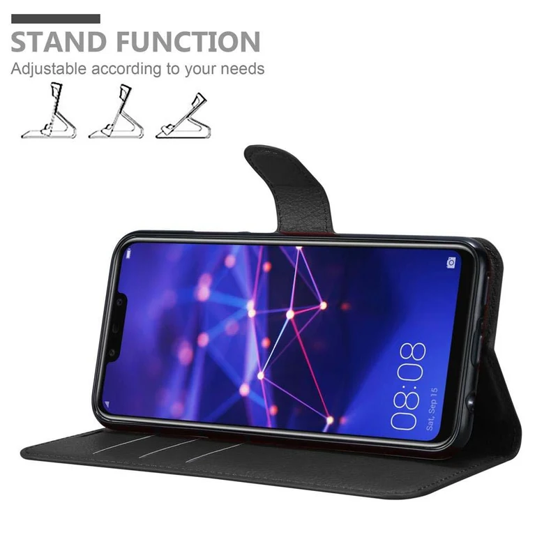 Cadorabo Hülle kompatibel mit Huawei MATE 20 LITE Schutzhülle mit Magnetverschluss, Standfunktion und Kartenfach