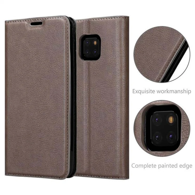 Cadorabo Hülle kompatibel mit Huawei MATE 20 PRO Schutzhülle mit Magnetverschluss, Standfunktion und Kartenfach